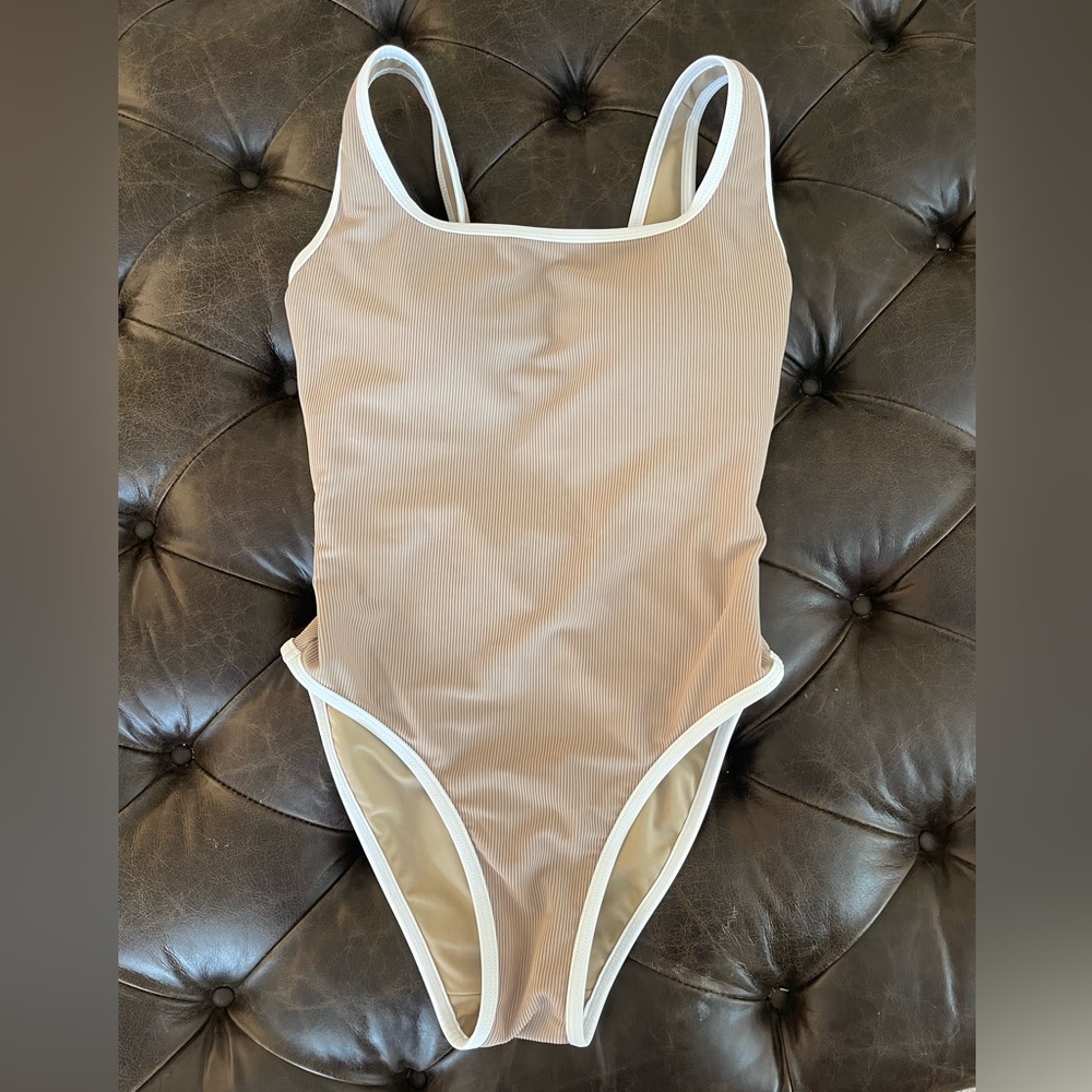 LainSnow Ocean Isle Women’s One Piece Swimsuit in color Sand
